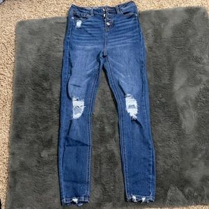 girls junior blue jeans